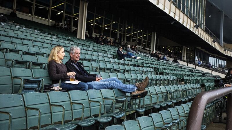 Anthony Bourdain and Laurie Woolever. Photograph courtesy of CNN