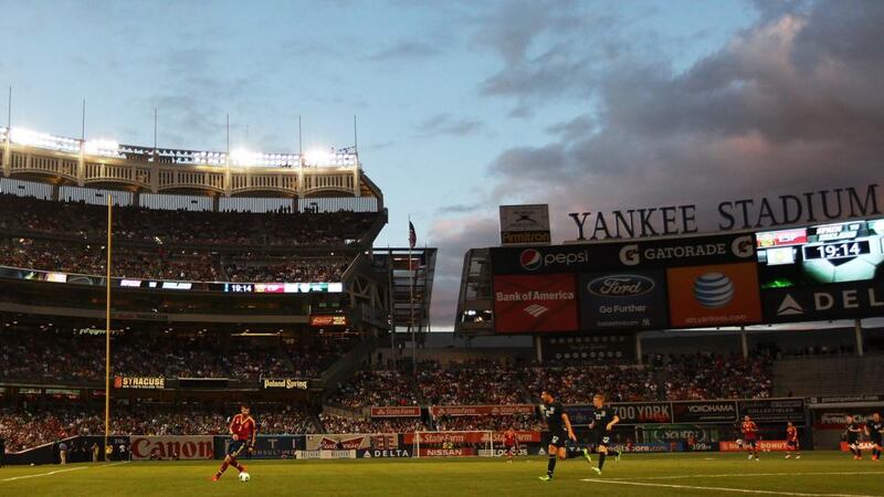 A general view of the friendly game between Spain and the Republic of Ireland at Yankee Stadium in New York. Photograph: Mike Stobe/Getty Images
