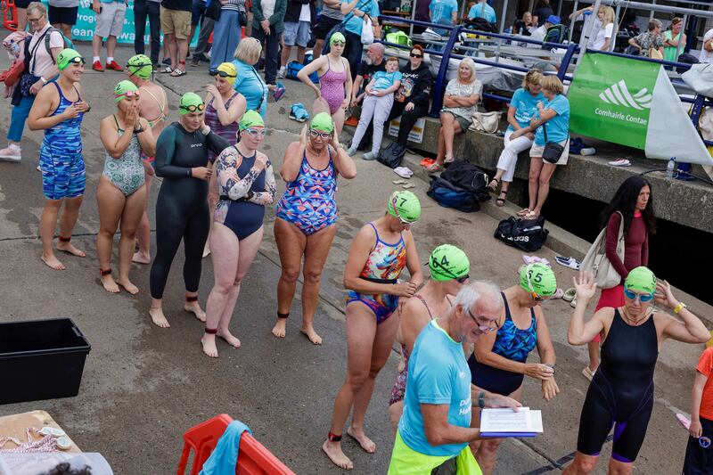 Participants wait for their start. Photograph: Conor Ó Mearáin  / Collins