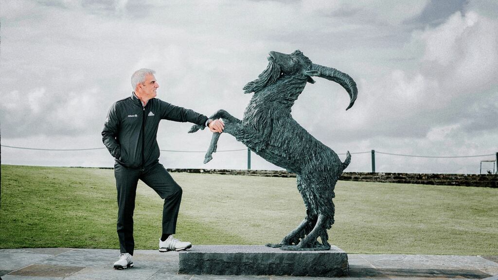Paul McGinley at Lahinch Golf Club for the announcement that it is to host the 2019 Dubai Duty Free Irish Open, with McGinley as the host. Photograph: Brian Arthur