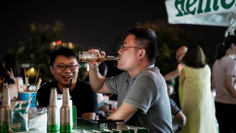 Wuhan is holding a week-long beer festival this week. Photograph: Getty Images