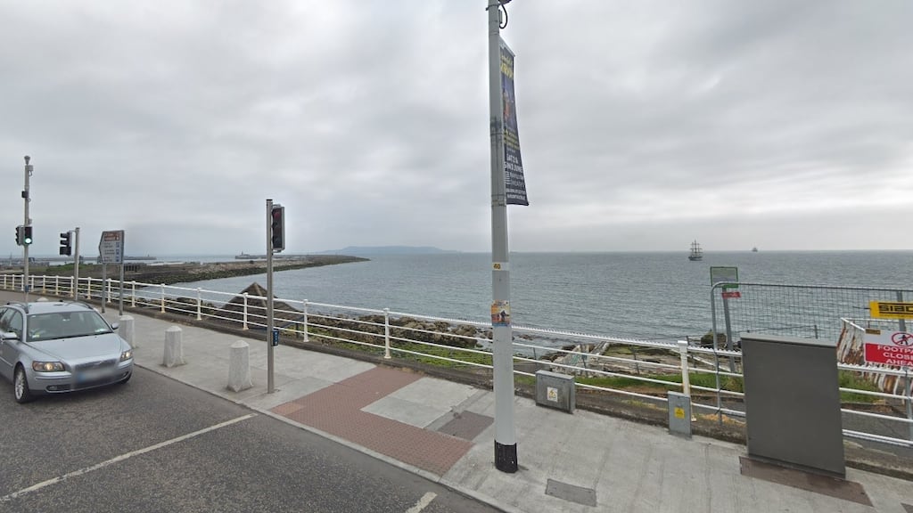 A view along the seafront at Queen’s Road, Dún Laoghaire. Image: Google Maps