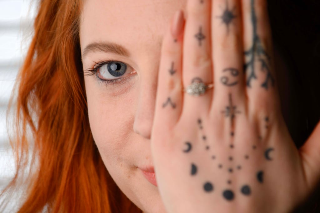 Phoebe O’Regan of Awen Tattoos and Rituals, Cobh, Co Cork. 'For me, tattooing is an honour, it’s a collaboration. Most of my clients are coming through very emotional, deeper-meaning experiences.' Photograph: Daragh McSweeney/Provision