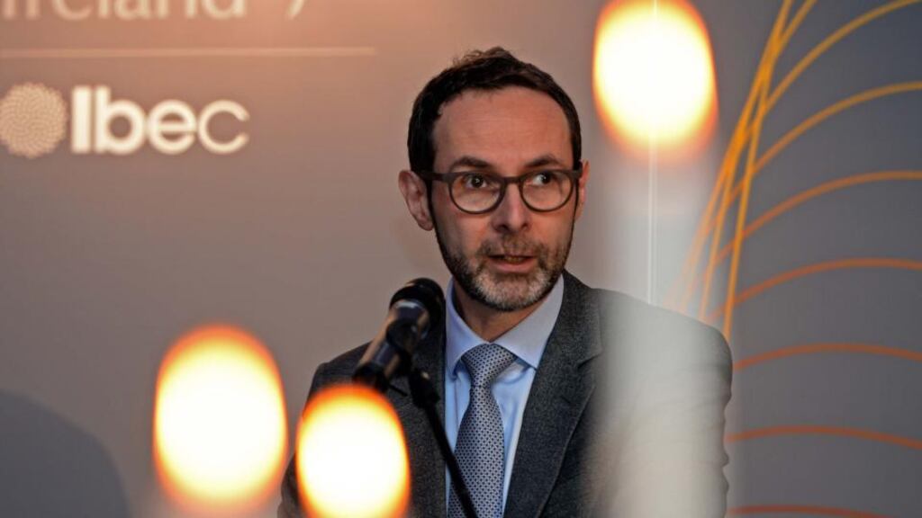 Financial Regulator Cyril Roux addressing guests of a Financial Services Ireland dinner before Christmas. The Frenchman has kept a low profile since becoming financial regulator on October 1st last year. Photograph: Eric Luke