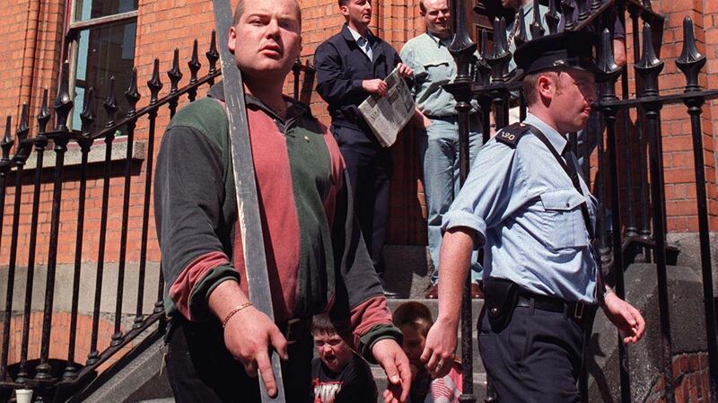 GARDA STN PROTEST:anti drugs protest