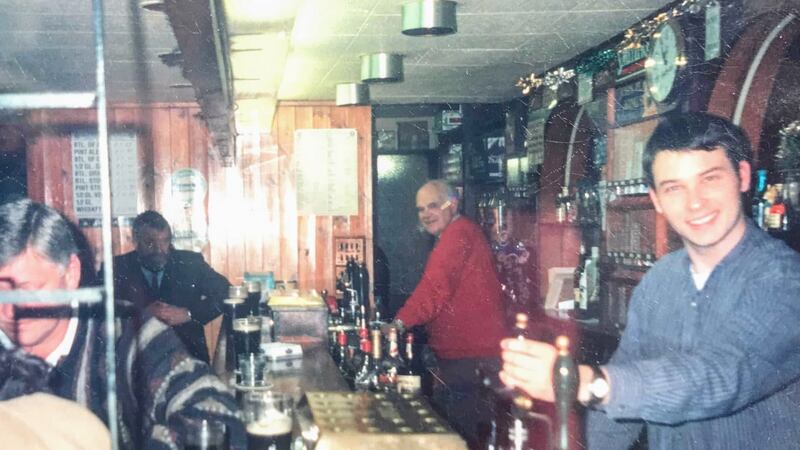 Stephen Walsh pulls a pint in his grandfather’s pub