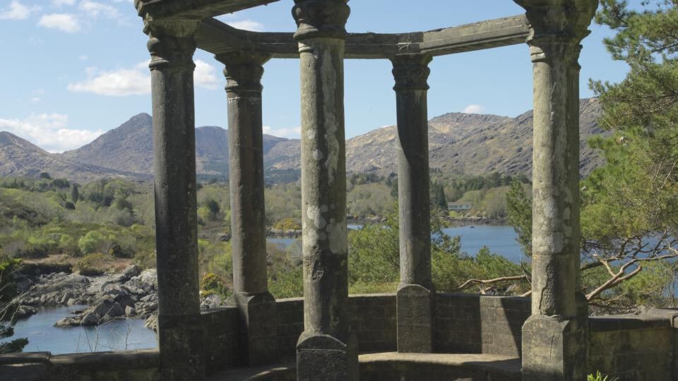The Grecian Temple which overlooks Bantry Bay and the Caha Mountains. Photographs: Richard Johnston