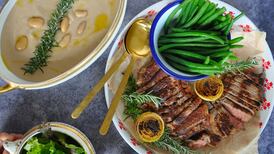 A mouth-watering butterbean mash with succulent steaks