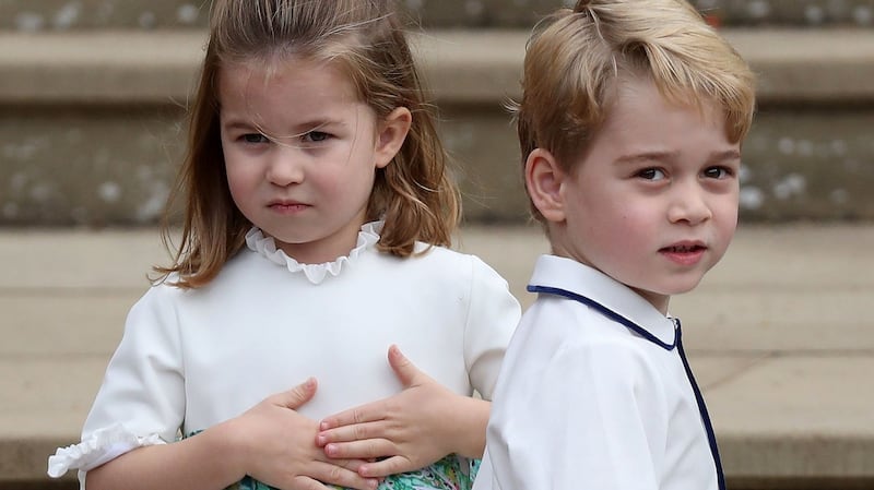 Prince George (here with his sister princess Charlotte) is my favourite UK royal because he is a small boy inexplicably dressed like an Edwardian bank manager. Photograph: Steve Parsons AFP/Getty Images