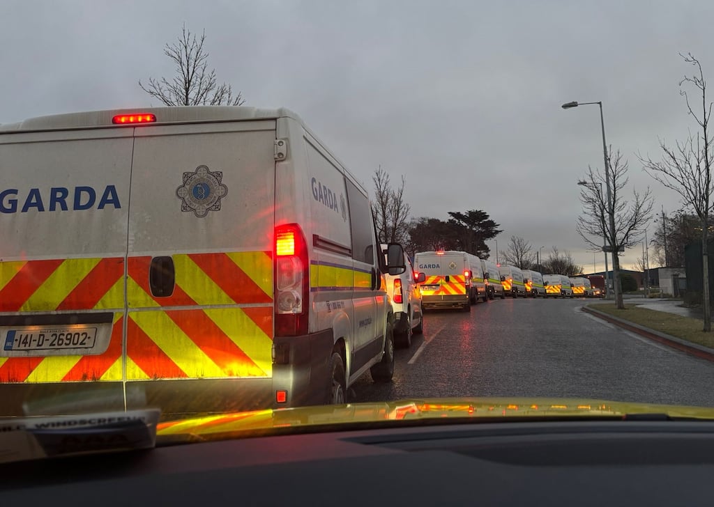 An Garda Síochána has searched 39 properties in the Coolock and Raheny areas of Dublin as part of an investigation into the activity of a number of organised criminal gangs. Photograph: An Garda Síochána