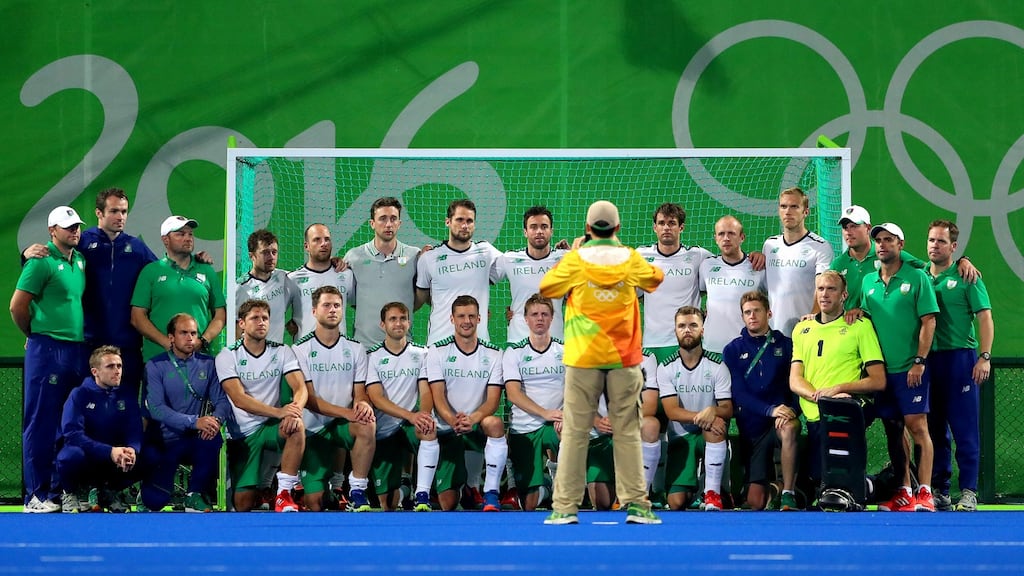 The Irish men’s Hockey team at the Rio Olympics last year. Photograph: James Crombie/Inpho.