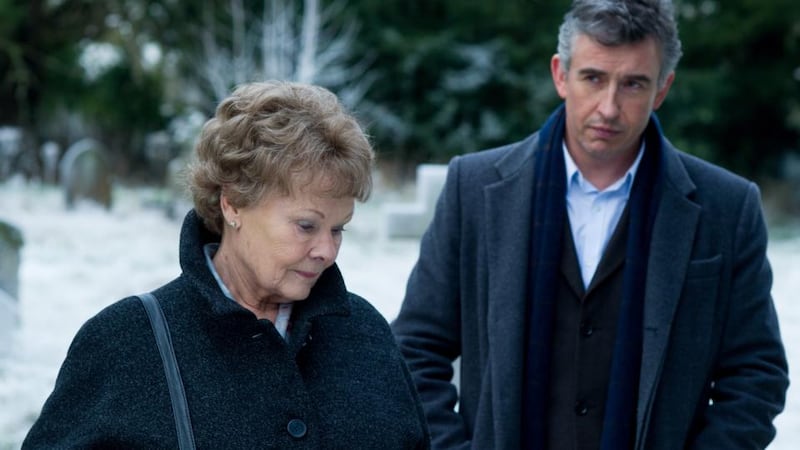 Judi Dench as the title character Philomena Lee, pictured with Steve Coogan as journalist Martin Sixsmith, in a scene from the multi-awardwinning Philomena.