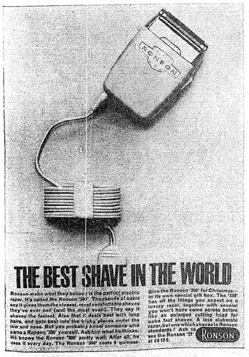 The best shave in the world (October 25th, 1962)