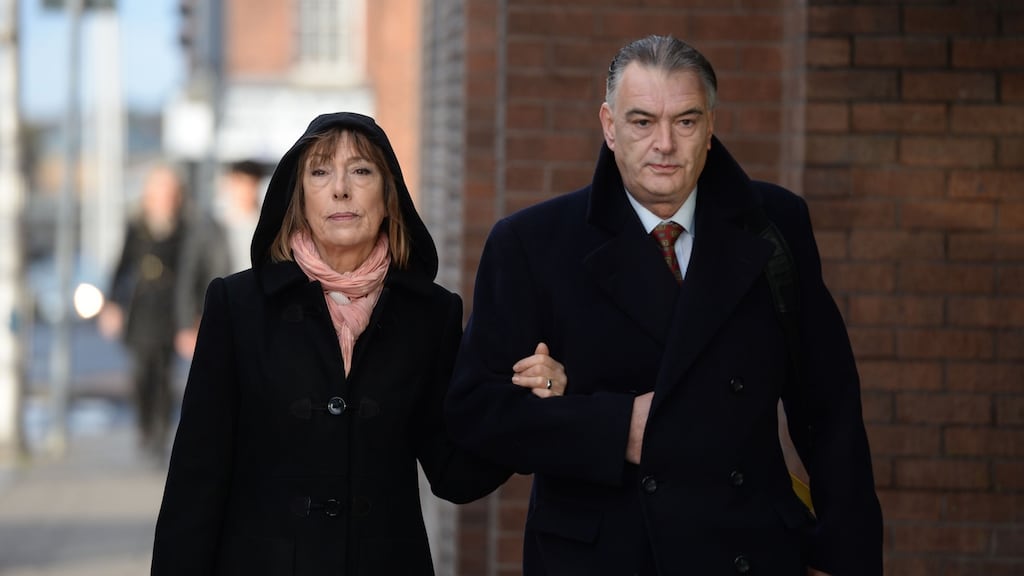 Ian Bailey, arriving at the High Court in 2014 with his partner Jules Thomas. Photograph: Dara Mac Dónaill