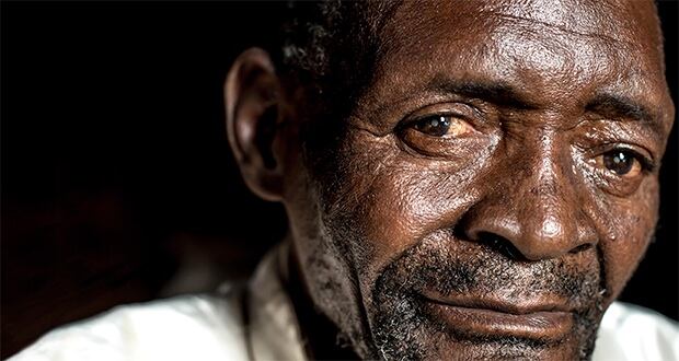 On October 9th, Winesi will see his grandson Luka for the first time. Photo: Peter Nicholls. Copyright: Sightsavers