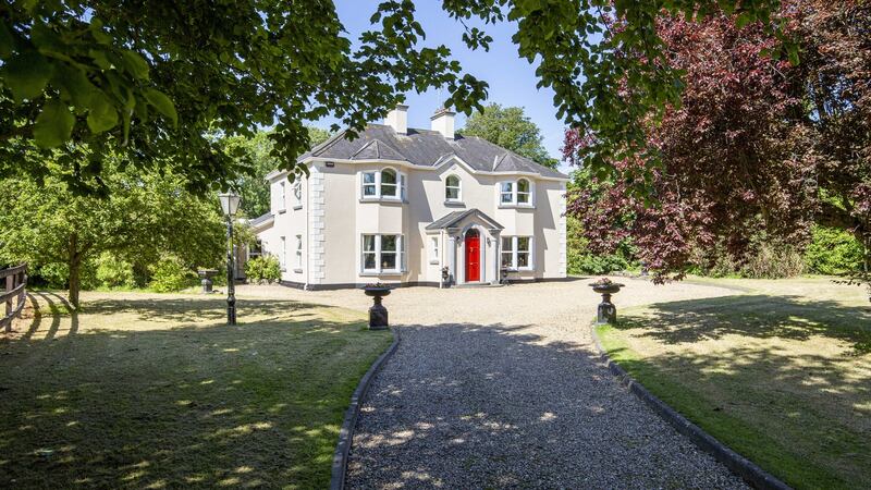 Woodside House in Donacarney extends to nearly 3,000sq ft and sits on 1.75 acres of landcaped gardens.