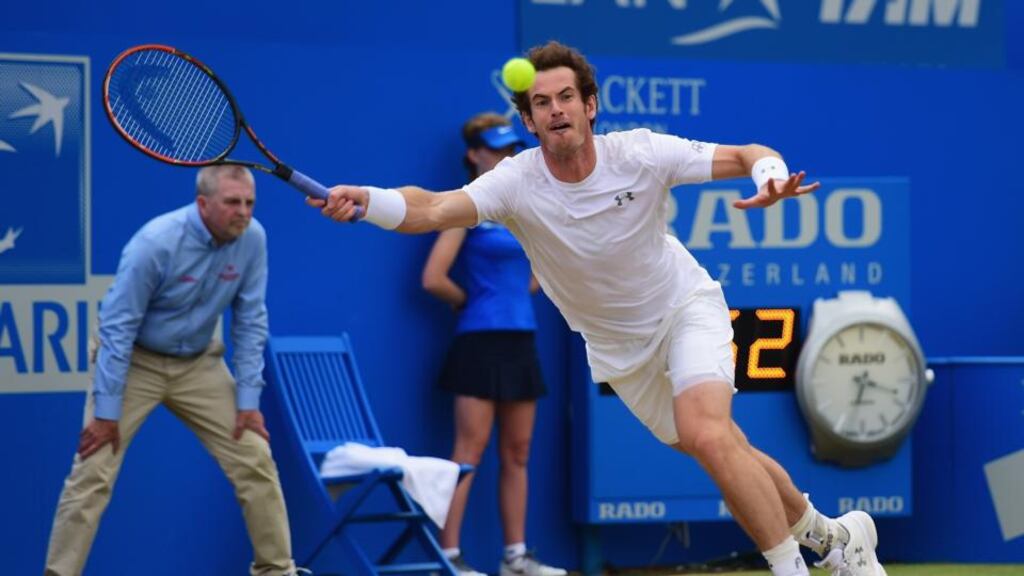 Andy Murray will play Kazakhstan’s Mikhail Kukushkin in the first round at Wimbledon and has also been drawn in the same quarter as Rafael Nadal. Photograph: PA
