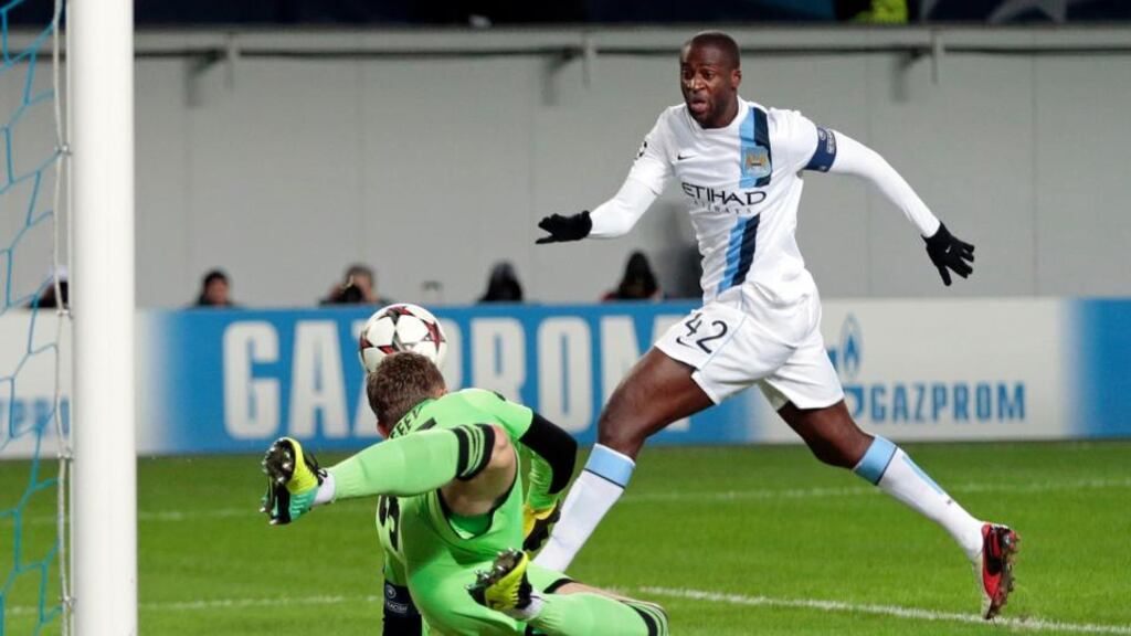 Manchester City’s Yaya Toure in action against CSKA Moscow last week