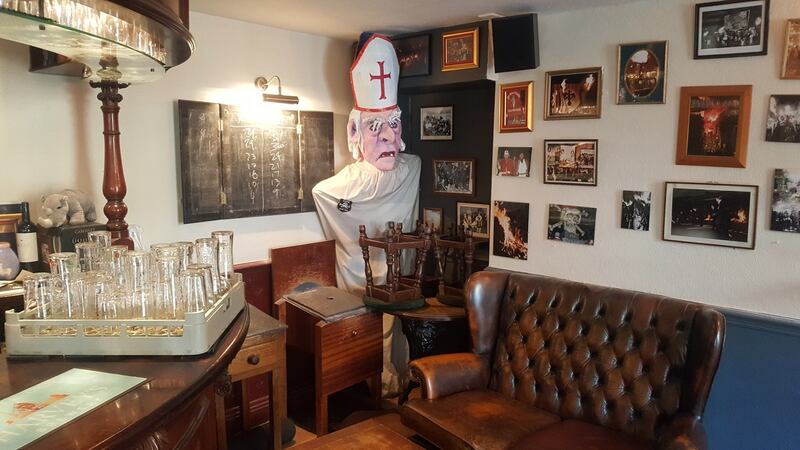 Effigy of Pope Paul V in The Dorset, Lewes. Photograph: John Fleming