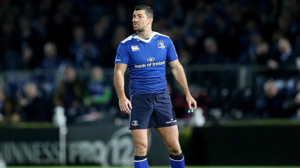 Rob Kearney picked up a hamstring injury in Leinster’s Pro 12 game against Scarlets at the RDS. Photograph: Ryan Byrne/Inpho