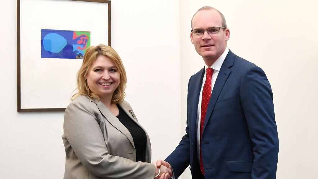 Minister for Foreign Affairs Simon Coveney with Northern Secretary Karen Bradley. The two governments are expected to jointly announce new multiparty talks aimed at getting Stormont going. Photograph: PA
