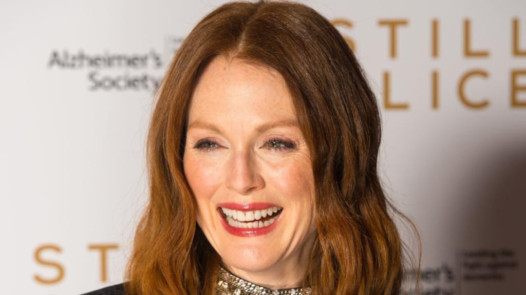 Julianne Moore, who is tipped to win best actress for her performance as a linguistics professor with early-onset Alzheimer’s disease, said the experience of Richard Glatzer and his co-director and husband Wash Westmoreland “parallel” the film’s story. Photograph: Dominic Lipinski/PA Wire