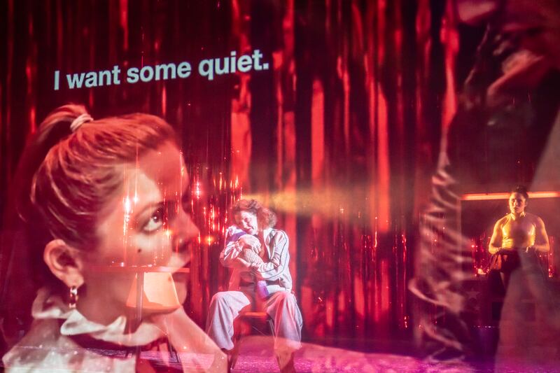 Dublin Theatre Festival 2025: Lisa Kelly, Derbhle Crotty and Kate Finegan in Deaf Republic. Photograph: Johan Persson