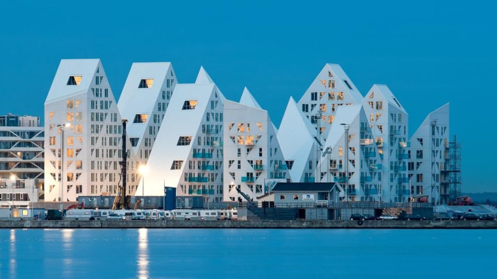 The “Iceberg Project”, a mixed-use scheme of 200 apartments in Aarhus, Denmark