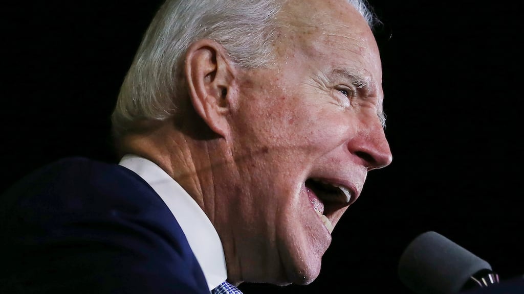 Only a week ago pundits were writing Joe Biden (77) off, but stonking victories in Democratic primaries last week, then in 10 of 14 states voting on Super Tuesday,  have thrust him to the front of what is now a two-horse race for the Democratic presidential nomination. Photograph: Mario Tama/Getty Images