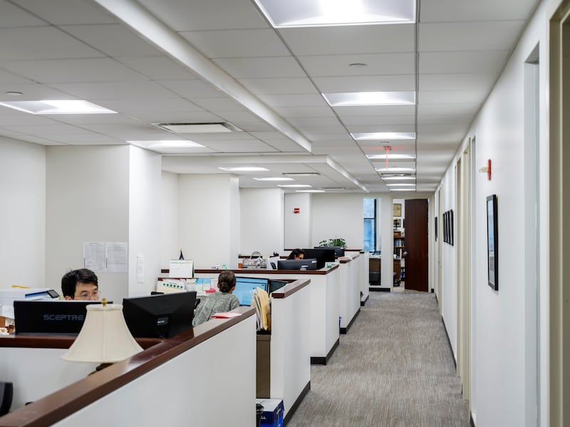 The offices of Kellner Herlihy Getty & Friedman in a 1912 building on Park Avenue in New York. Photograph: Karsten Moran/The New York Times
