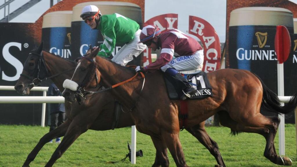 Jockey Fran Berry rides Curley Bill to victory in the Guinness Handicap during day five of the 2013 Galway Summer Festival at Galway Racecourse, Ballybrit. Photograph: Barry Cronin/PA Wire