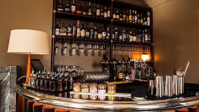 A cocktail bar at The Lucky Duck on Dublin’s Aungier Street.