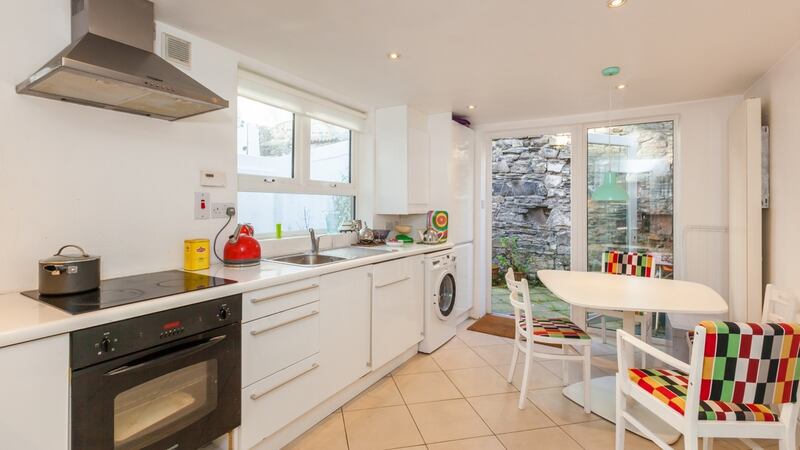 The kitchen of number 6 Langrishe Place Summerhill, Dublin 1.