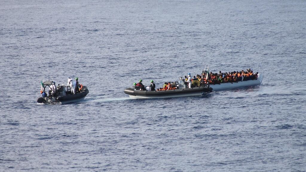 LÉ Samuel Beckett rescued 122 people during a Search and Rescue Operation 37 Nautical Miles north-east of Tripoli.