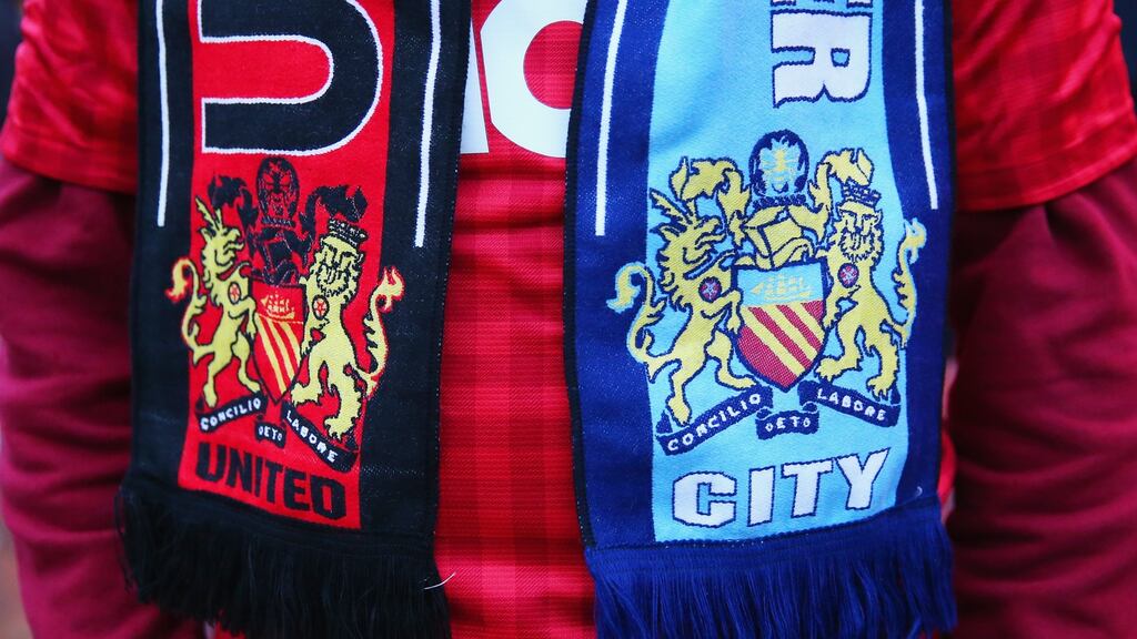 Manchester United and Manchester City have donated a combined £100,000 (€116,000) to local food banks. Photograph: Alex Livesey/Getty