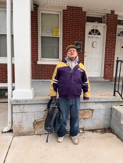 James Dunn in York, Pennsylvania: 'His ego is so small that he can’t even sit by himself. I’m a Democrat, but they are so f**ked up that I voted for Trump.' Photograph: Keith Duggan