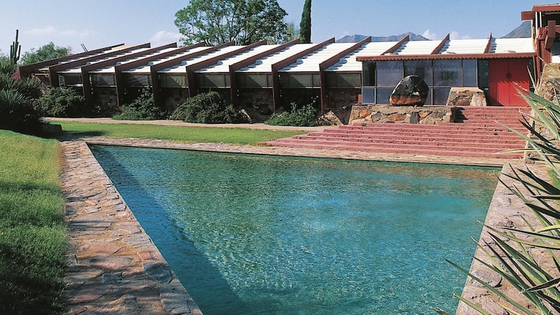 Pool at Taliesin West, by Frank Lloyd Wright, Scottsdale, Phoenix, Arizona.
