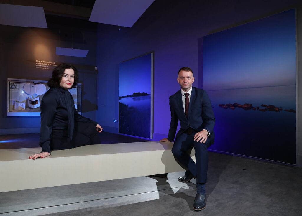 Bank of Ireland group chief executive Francesca McDonagh pictured with Andrew Hetherington, chief executive of Business to Arts, at the launch of a new €1 million fund to support artists and arts projects over the next two years. Photograph: Robbie Reynolds