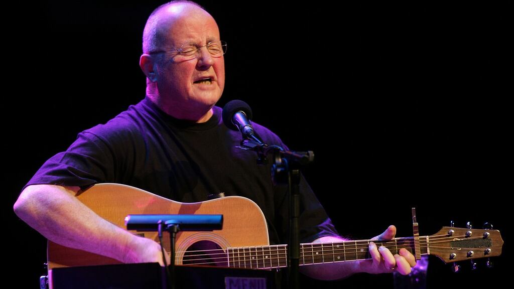 Christy Moore: Iarla Ó Lionaird cites his version of I Pity the Poor Immigrant by Bob Dylan; Tony Barrett his cover of Jimmy McCarthy’s Missing You. Photograph: Matt Kavanagh