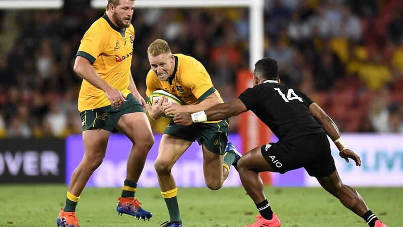 Reece Hodge played at outhalf for the Wallabies in their win over the All Blacks. Photograph: Getty Images
