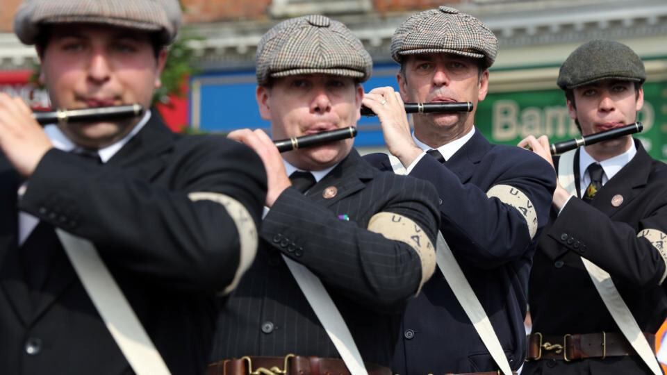 A major security operation will be in place for traditional Twelfth of July commemorations in Belfast today with Orangemen set to protest over the banning of a controversial parade. Photograph: Paul Faith/PA Wire