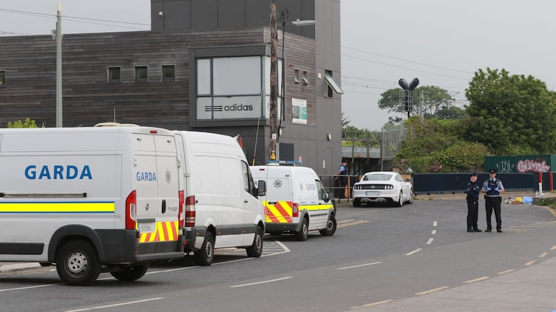 The scene of the shooting at Bray Boxing Club, Co Wicklow this morning. Photograph: Nick Bradshaw