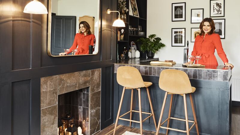 A love of DIY saw Alannah tackle the wall panelling as well as the construction and tiling of the bar area.