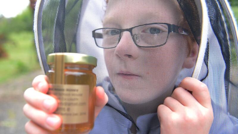 Seán Boyle displays the fruits of their labour. Photograph: Cyril Byrne