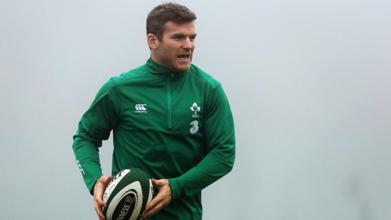 Ireland’s Gordon D’Arcy during a training session at Carton House Hotel, Kildare. Photograph: Brian Lawless/Pa