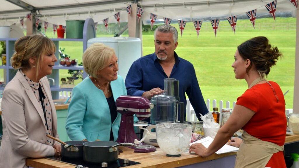 Sue, Mary and Paul with GBBO winner Candice