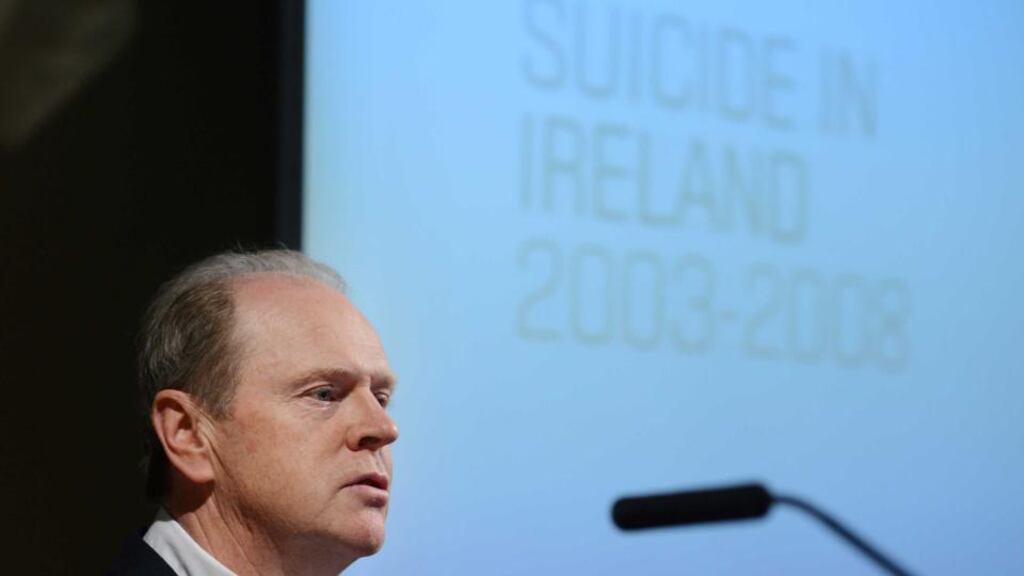 Prof Kevin Malone of UCD at the launch of his report Suicide in Ireland 2003-2008 yesterday. Photograph: Sasko Lazarov/Photocall Ireland