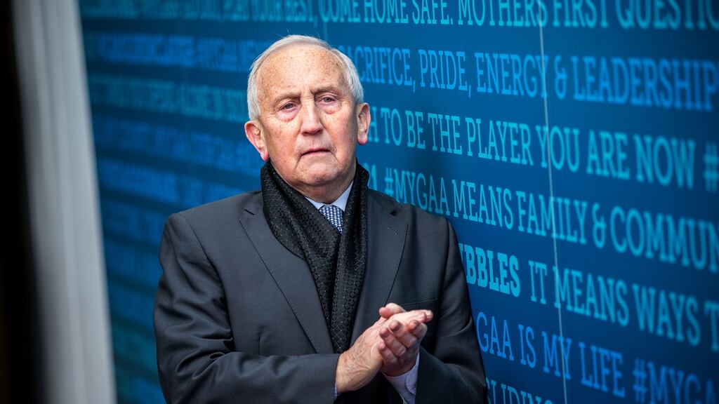 Seán Boylan at Croke Park where Allianz announced their continued sponsorship of football and hurling leagues. Photograph: Cathal Noonan/Inpho