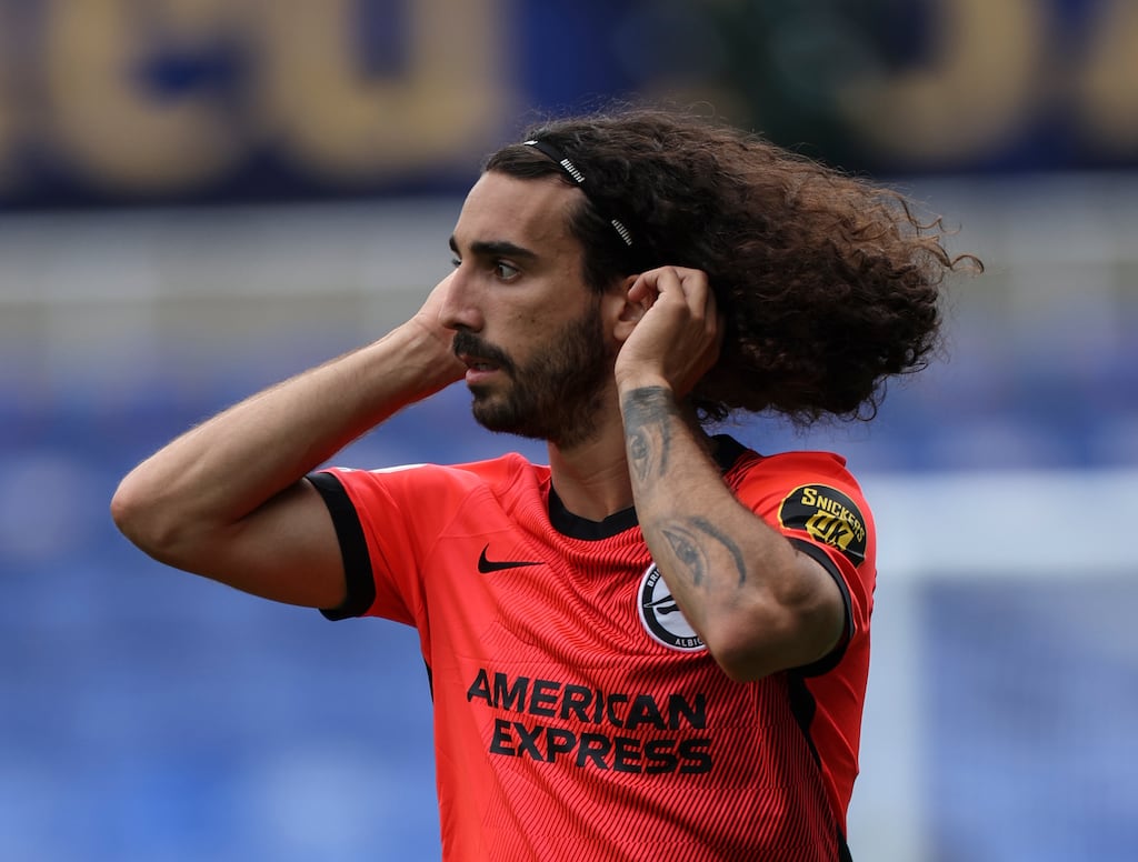 Marc Cucurella in action for Brighton and Hove Albion during a pre-season match last weekend. Photograph: Eddie Keogh/Getty Images