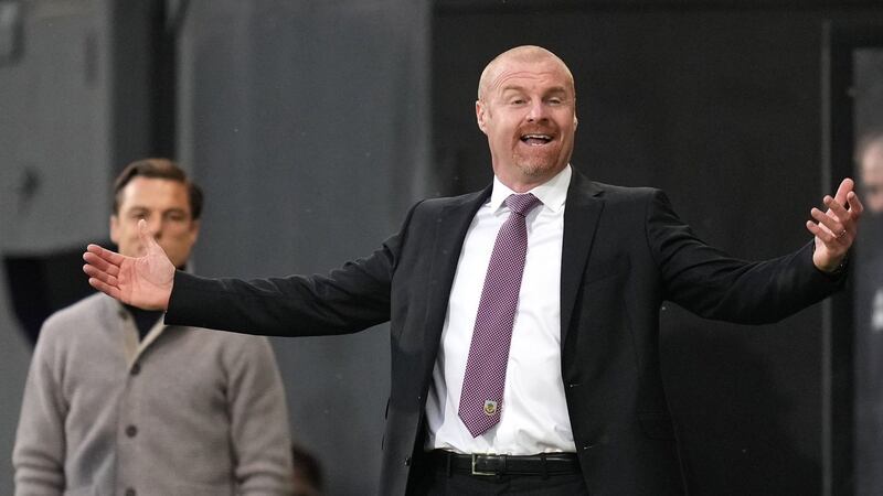 Mick Hucknall lookalike Sean Dyche. Photo: John Walton/PA Wire